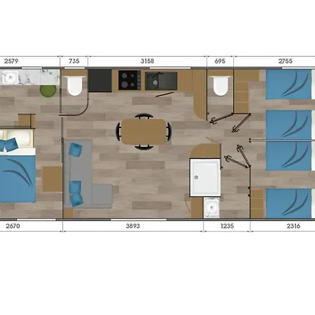 Lejlighed Mobil-home Parc Montana *